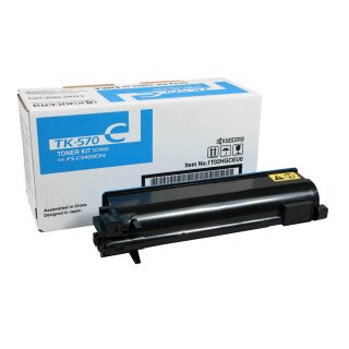 TK570C - cyan - Original Kyocera Toner mit 12.000 Seiten Druckleistung nach Iso