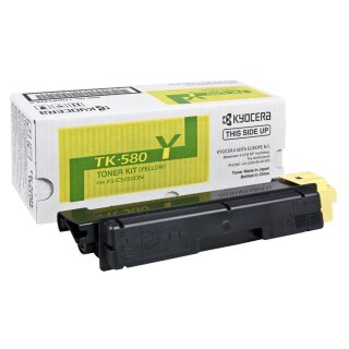 TK580Y - gelb - Original Kyocera Toner mit 2.800 Seiten Druckleistung nach Iso