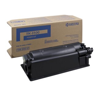 TK3100 - schwarz - Original Kyocera Toner mit 12.500 Seiten Druckleistung nach Iso