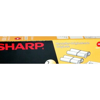 UX-32CR - schwarz - Original Sharp Thermotransferband mit 2 x 100 Seiten Druckleistung nach Iso