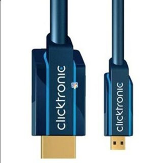 clicktronic Micro HDMI Adapterkabel mit Ethernet 2,0 m