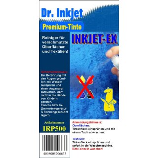 IRP500 - Inkjet-EX der Reiniger für Oberflächen und Textilien - 100ml Sprühflasche