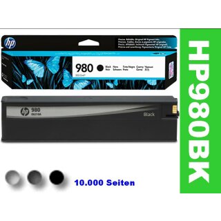 HP980BK - Original D8J10A - schwarz - Druckpatrone mit 10.000 Seiten Druckleistung laut Hersteller HP