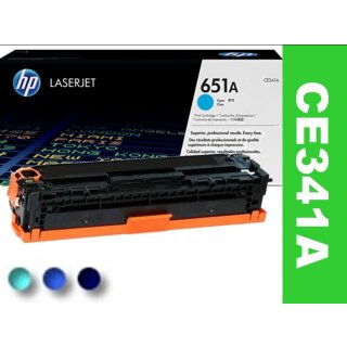 HP651A - CE341A - cyan - Original HP Druckkassette mit 16.000 Seiten Druckleistung nach Iso