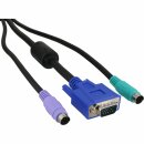 InLine® KVM Kabelsatz, PS/2 mit PC99 Farbcodierung, Länge 1,8m