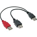 InLine® USB 2.0 Y-Anschlusskabel, 2x Stecker A an...