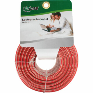 InLine® Lautsprecherkabel, 2x 4mm², CU, transparent, 10m