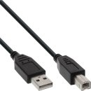 InLine® USB 2.0 Kabel, A an B, schwarz, 1,8m
