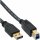 InLine® USB 3.0 Flachkabel, A an B, schwarz, Kontakte gold, 2,5m