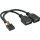 InLine® USB 2.0 Adapterkabel, 2x Buchse A auf Pfostenanschluss