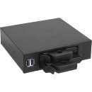 InLine® Frontpanel für den DVD-Schacht, 2-fach 6,3cm/2,5" HDD Slots, 2x USB 3.0, schwarz
