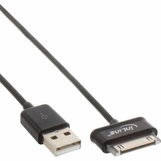InLine® Samsung Galaxy Tablet USB Kabel, Samsung Stecker an USB A Stecker 3m