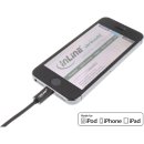 InLine® Lightning USB Kabel, für iPad, iPhone, iPod, schwarz, 3m