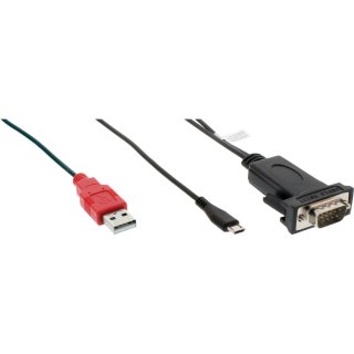 InLine® USB zu Seriell Adapterkabel für Android, Micro-USB Stecker an 9pol. Stecker, 1m