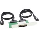 InLine® Dual SAS Slotblech PCI mit Kabel, 2x ext....