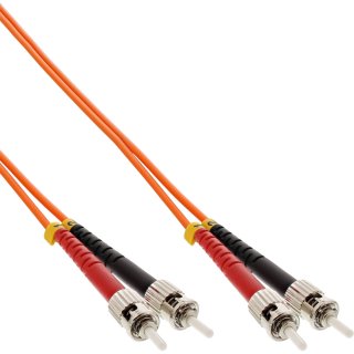 InLine® LWL Duplex Kabel, ST/ST, 50/125µm, OM2, 7,5m