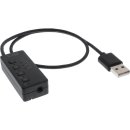 InLine® USB zu HiFi Audio Konverterkabel, mit Mikrofon und optischem Audioausgang Toslink