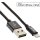 InLine® Lightning USB Kabel, für iPad, iPhone, iPod, schwarz/Alu, 1m