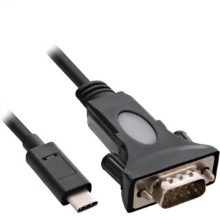 InLine® USB zu Seriell Adapterkabel, Stecker C an 9pol Sub D Stecker, 0,3m