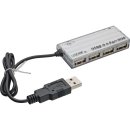 InLine® Mini USB 2.0 4-Port Hub, silber, inkl....