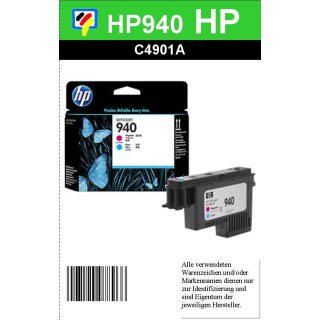 HP940CY/MA - Original C4901AE - cyan/magenta- Druckkopf zum Superangebot