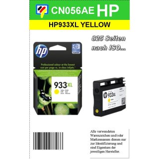 HP933Y - Original CN056AE - gelb- Druckpatrone mit ca. 825 Seiten Druckleistung nach ISO
