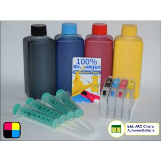 IRP1024-250 - Supersparpack CISS / Easyrefill T1281-T1284 Multipack mit 4 Patronen und 4 x 250ml Dr.Inkjet Premium Nachfülltinte