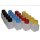 20x 50ml PE Flaschen mit 25er Gewinde und je 5 Deckeln in schwarz, blau, rot und gelb