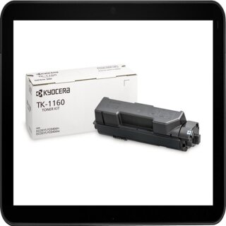 TK1160 - schwarz - Original Kyocera Toner mit 7.200 Seiten Druckleistung nach Iso - 1T02RY0NL0