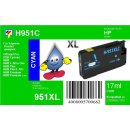 HP951C - TiDis Ersatzpatrone - cyan - mit 17ml Inhalt...
