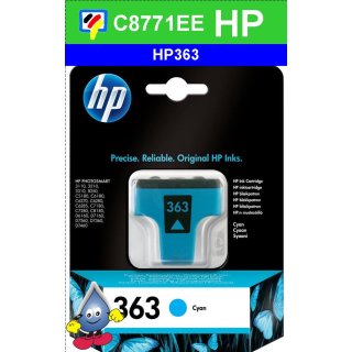 HP363C - Original C8771EE - cyan -Druckpatrone mit 4ml Inhalt zum Superangebot 