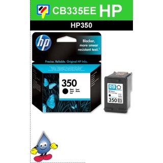 HP350BK - Original CB335EE - schwarz -Druckpatrone mit 4,5ml Inhalt mit ca. 200 Seiten Druckleistung nach Iso