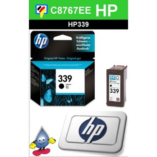 HP339BK - Original C8767EE - schwarz-Druckpatrone mit 21ml Inhalt und ca. 800 Seiten Druckleistung nach Iso