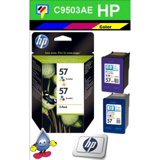 HP57CO - Original C9503AE-color-Druckpatrone mit 2x 17ml Inhalt zum Superangebot 
