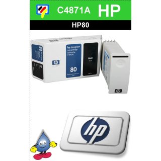 HP80BK - Original C4871A-schwarz-Drucktinte mit 350ml Inhalt zum Superangebot 