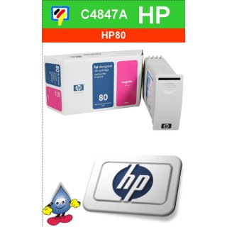 HP80M - Original C4847A-magenta-Drucktinte mit 350ml Inhalt zum Superangebot 